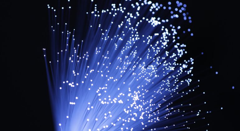 Fibre optic cables with light